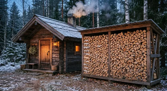 Укладка дров в Ивантеевке, улица Родниковая, 5